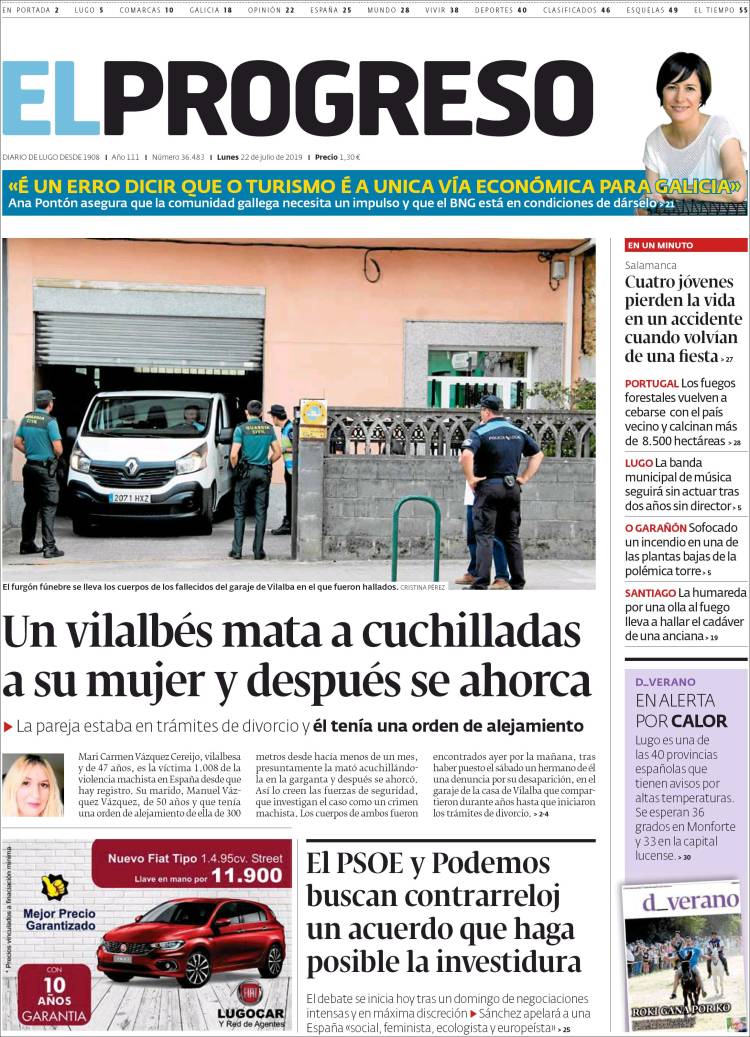 Portada de El Progreso (España)