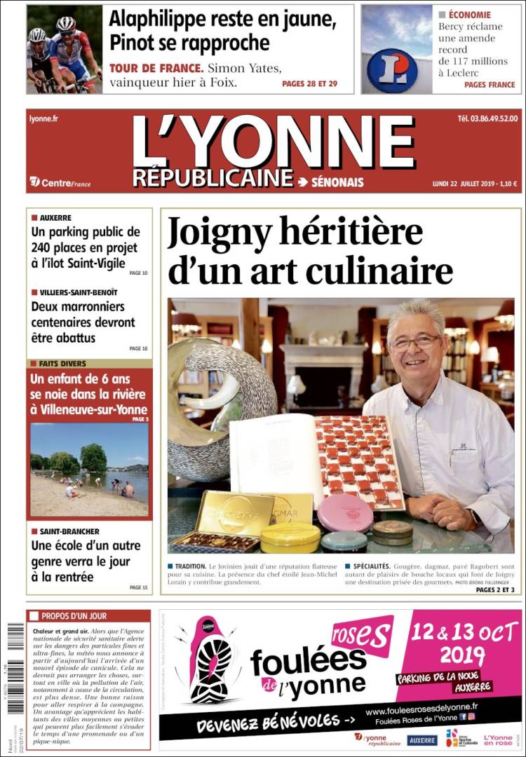 Portada de L'Yonne-Républicaine (Francia)