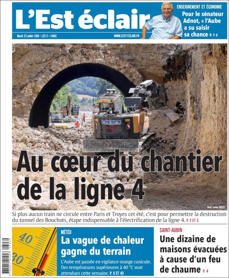 Portada de L'Est Eclair (France)