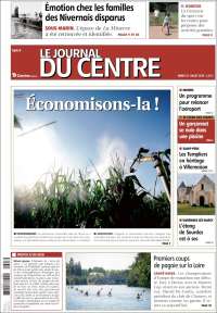 Portada de Le Journal du Centre (Francia)