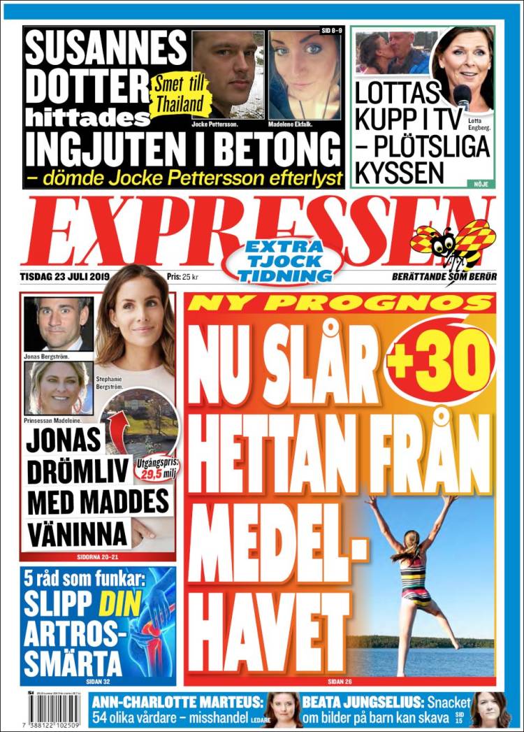 Portada de Expressen (Suecia)