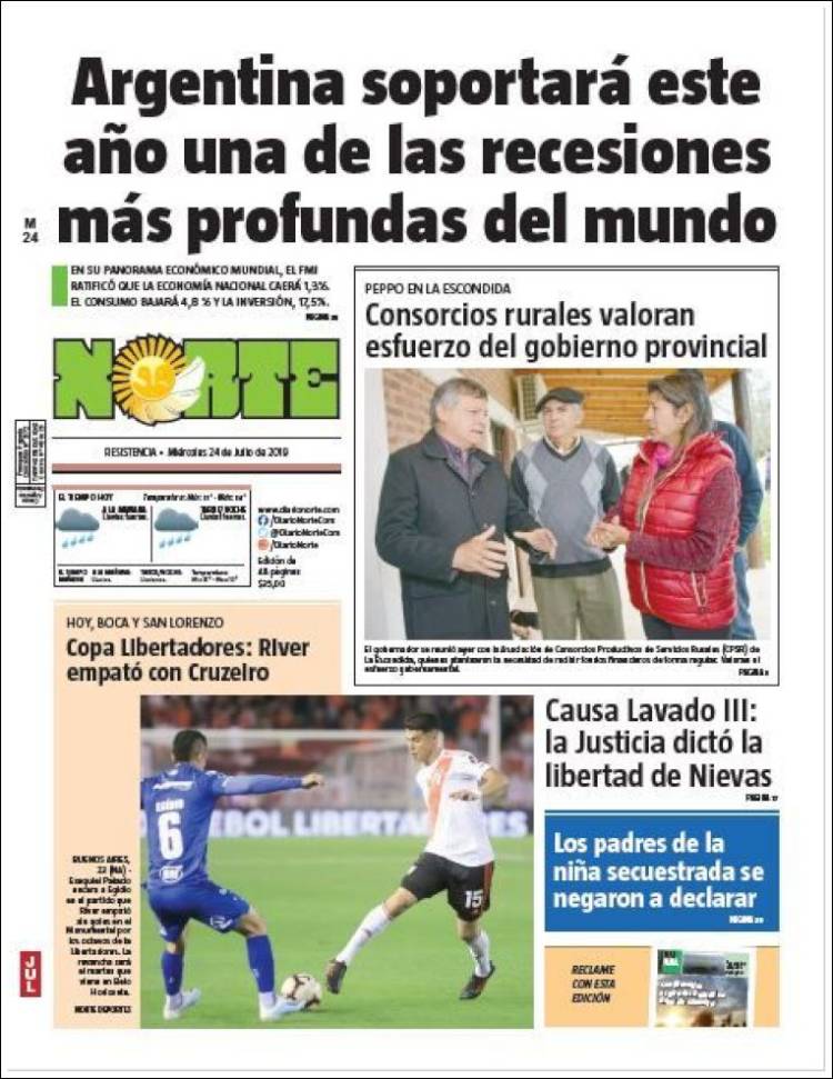 Portada de Diario Norte (Argentina)
