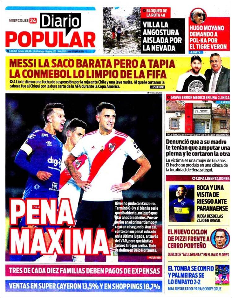 Portada de Diario Popular (Argentina)