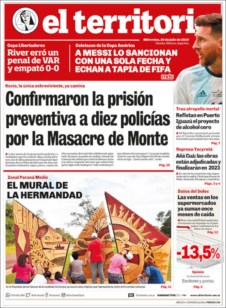 Portada de El Territorio (Argentina)