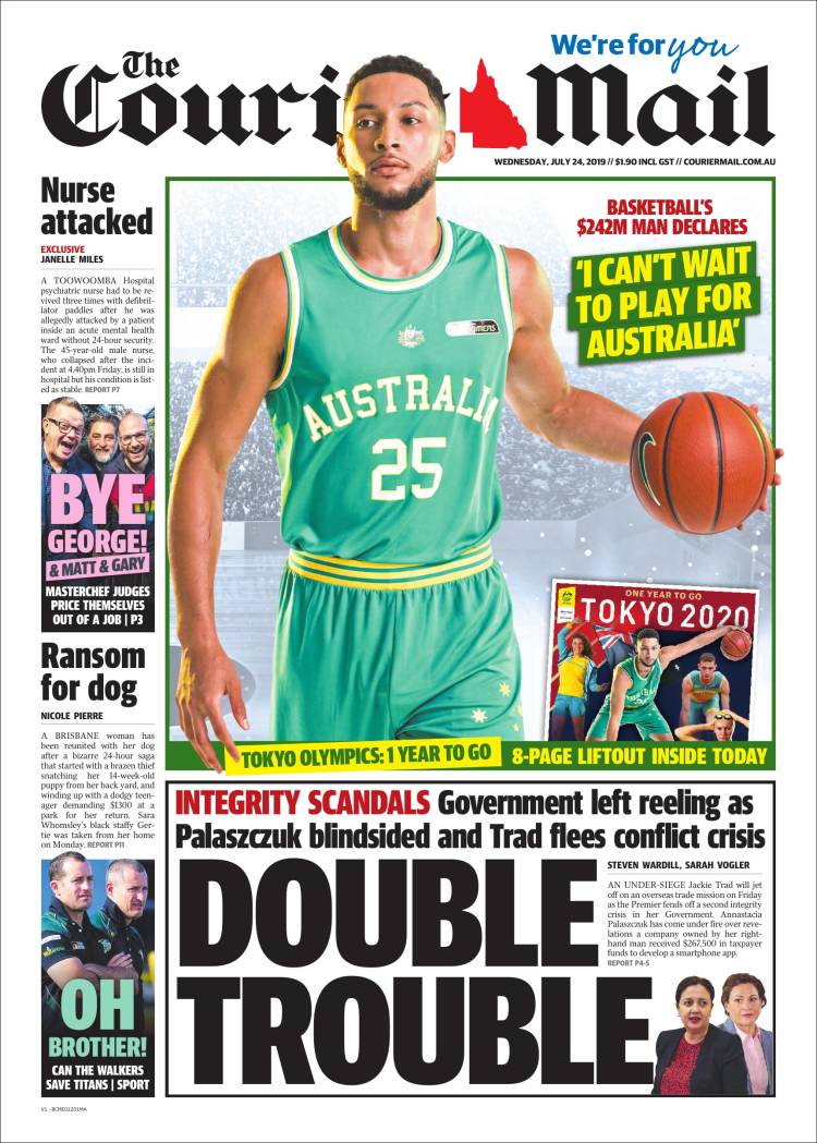 Portada de The Courier-Mail (Australia)