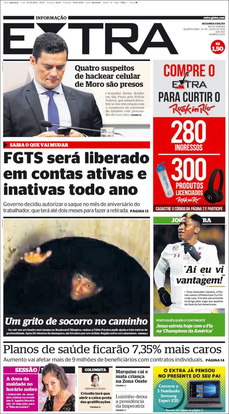 Portada de Extra (Brasil)