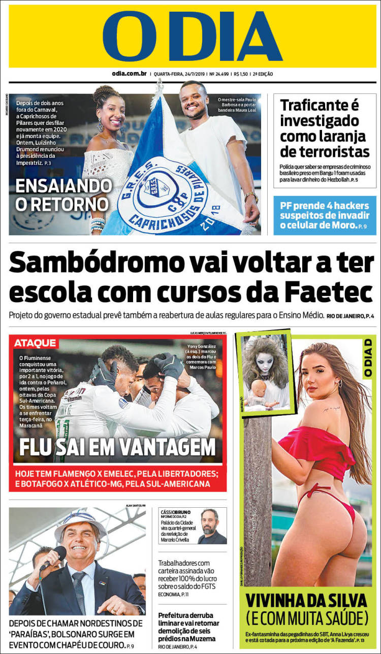 Portada de O Dia (Brasil)