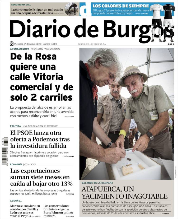 Portada de Diario de Burgos (España)