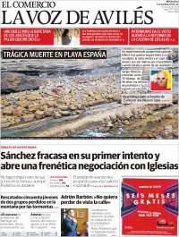 Portada de El Comercio - Avilés (España)