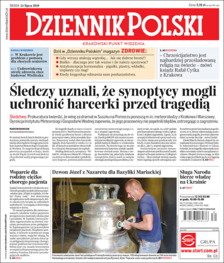 Portada de Dziennik (Polonia)