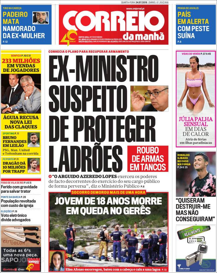 Portada de Correio da Manhã (Portugal)