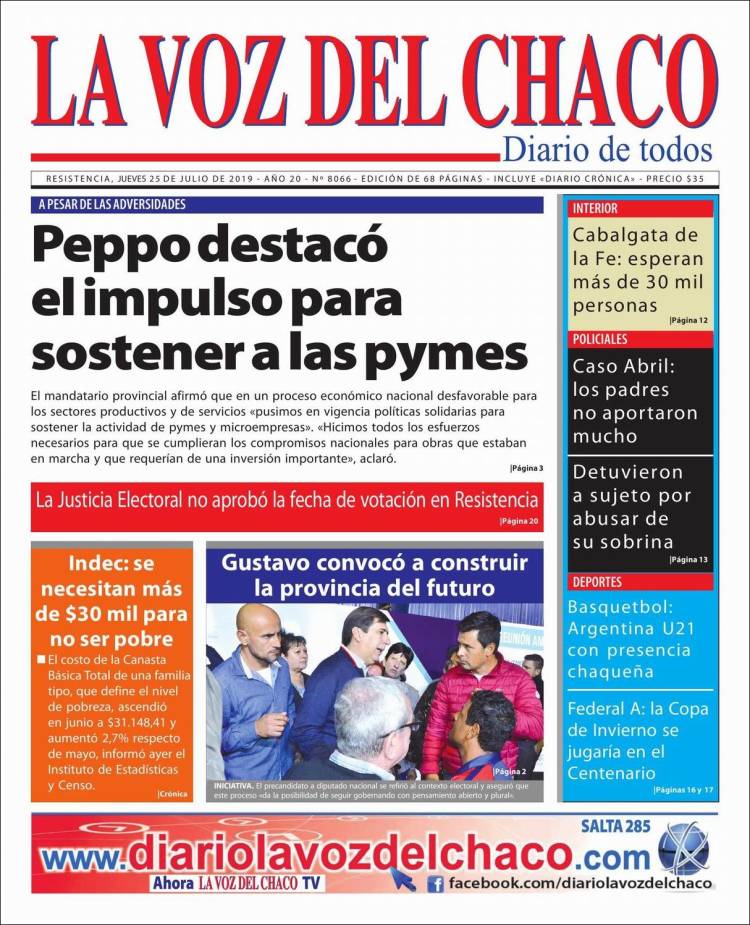 Portada de La Voz del Chaco (Argentina)