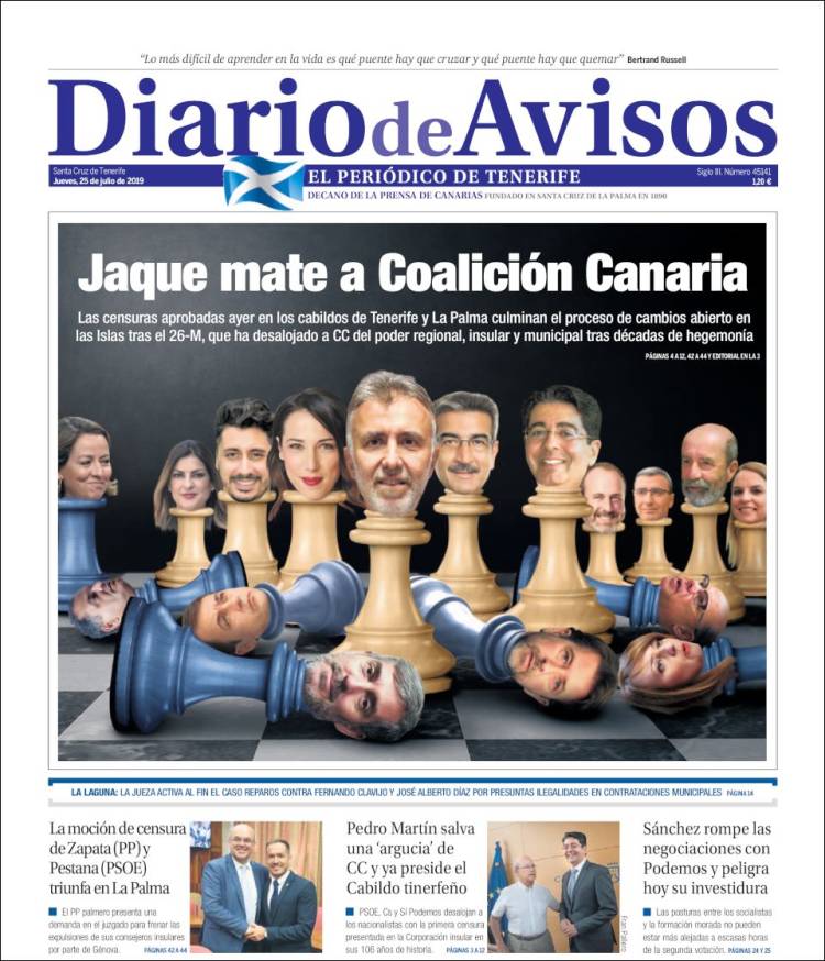 Portada de Diarios de Avisos (Espa&ntilde;a)