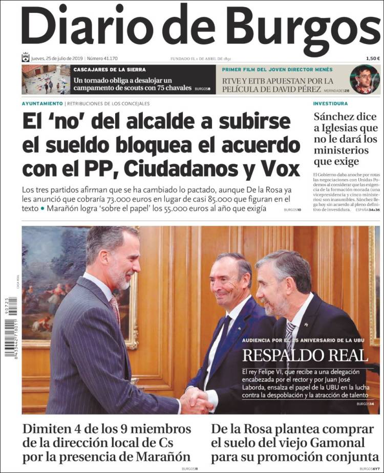 Portada de Diario de Burgos (Espa&ntilde;a)