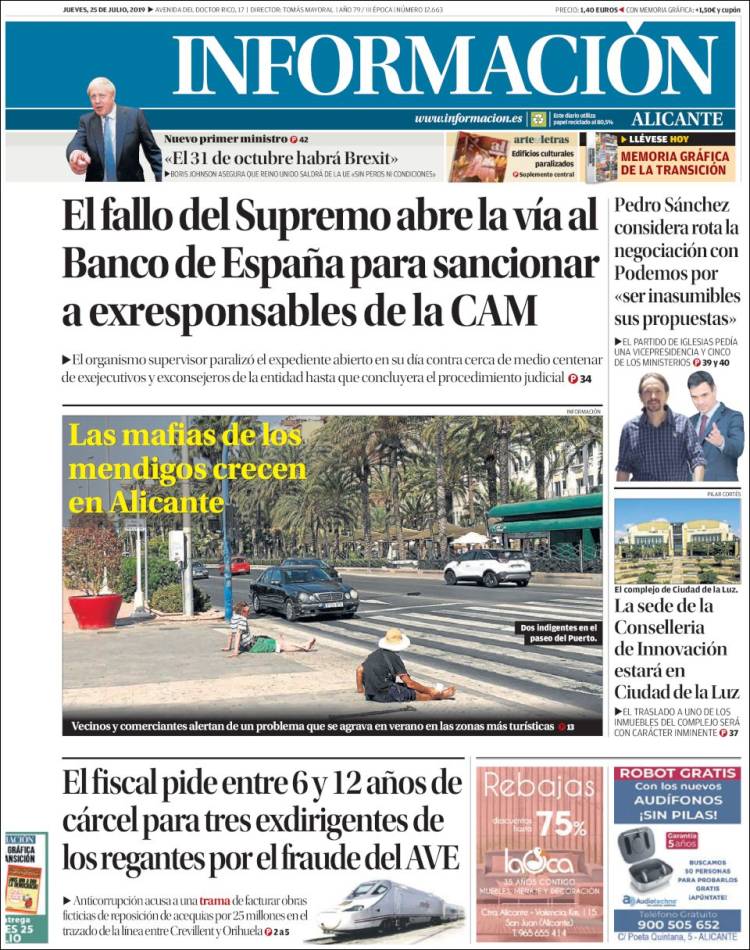 Portada de Diario Información (Espa&ntilde;a)