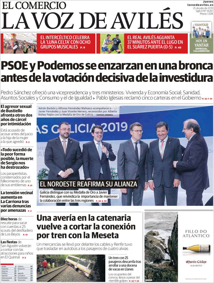 Portada de El Comercio - Avilés (Espa&ntilde;a)