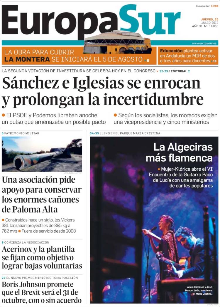 Portada de Europa Sur (Espa&ntilde;a)