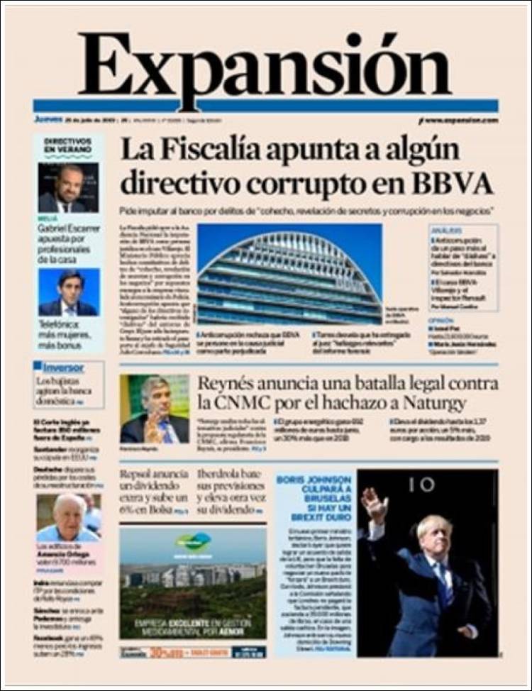 Portada de Expansión (Espa&ntilde;a)