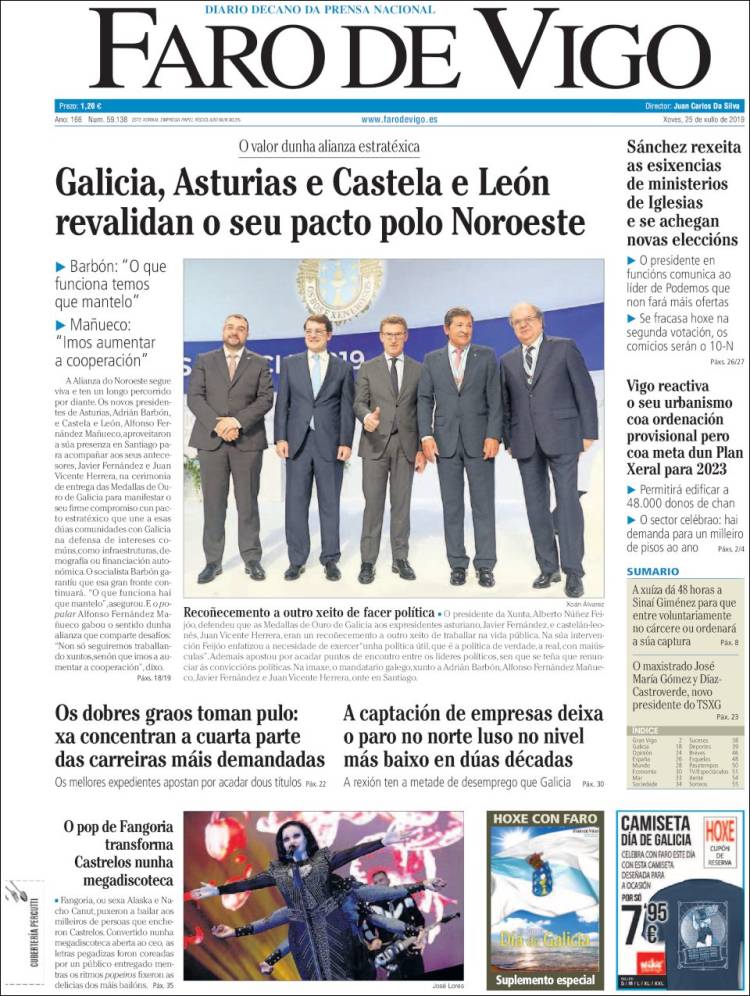 Portada de Faro de Vigo (Espa&ntilde;a)