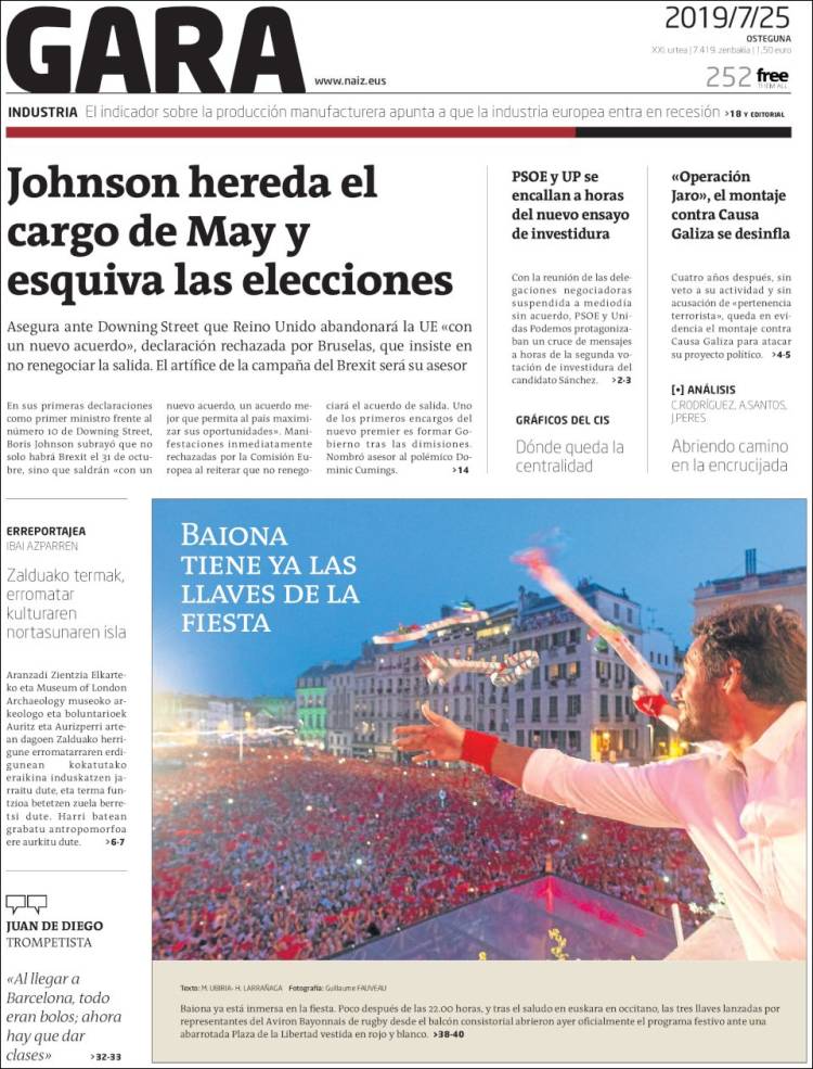 Portada de Gara (Espa&ntilde;a)