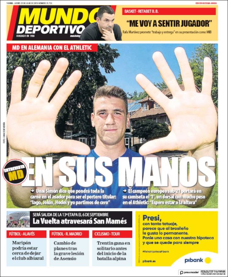 Portada de Mundo Deportivo Bizkaia (Espa&ntilde;a)