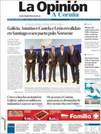 Portada de La Opinión de A Coruña (Espa&ntilde;a)