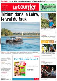 Portada de Le Courrier de l'Ouest (Francia)
