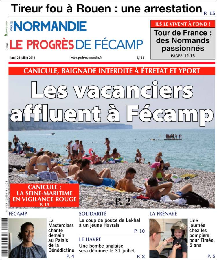 Portada de Progres de Fecamp (Francia)