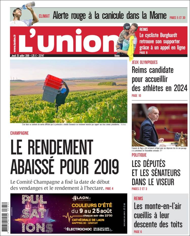 Portada de L'Union (Francia)