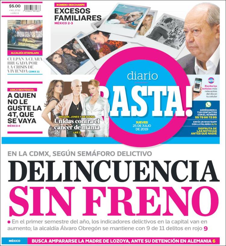 Portada de Diario Basta (M&eacute;xico)
