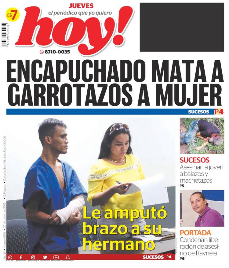 Portada de Hoy (Nicaragua)