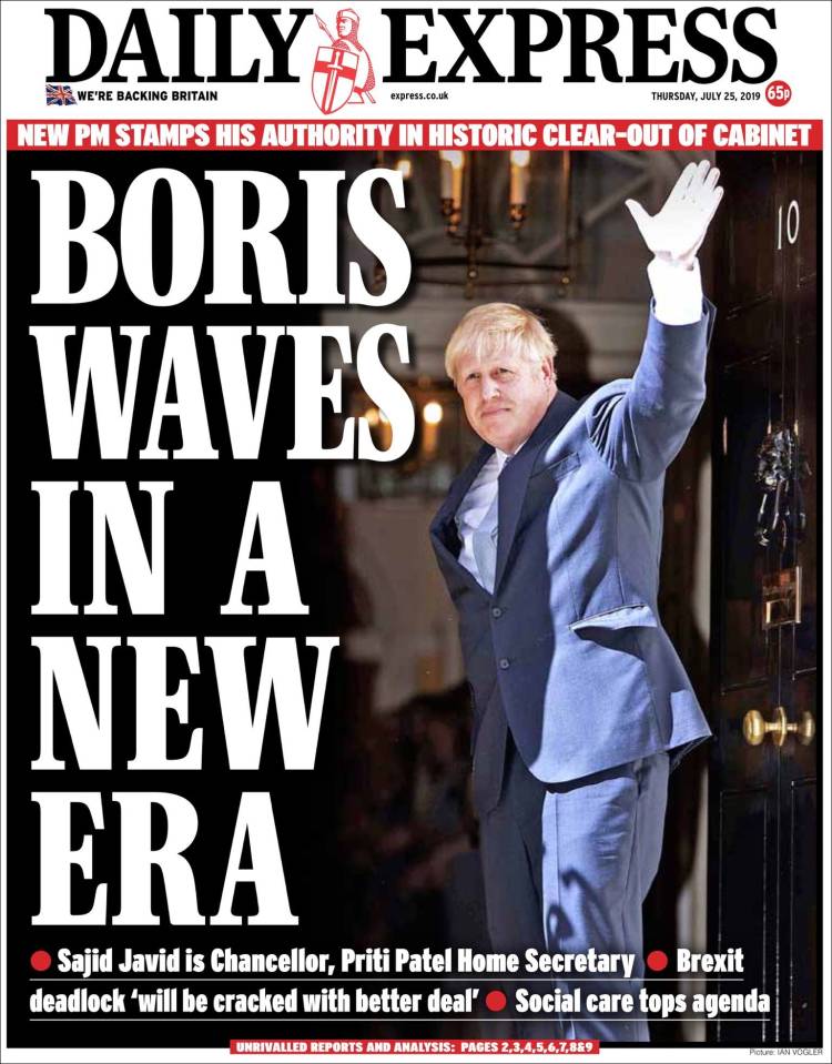 Portada de Daily Express (Reino Unido)