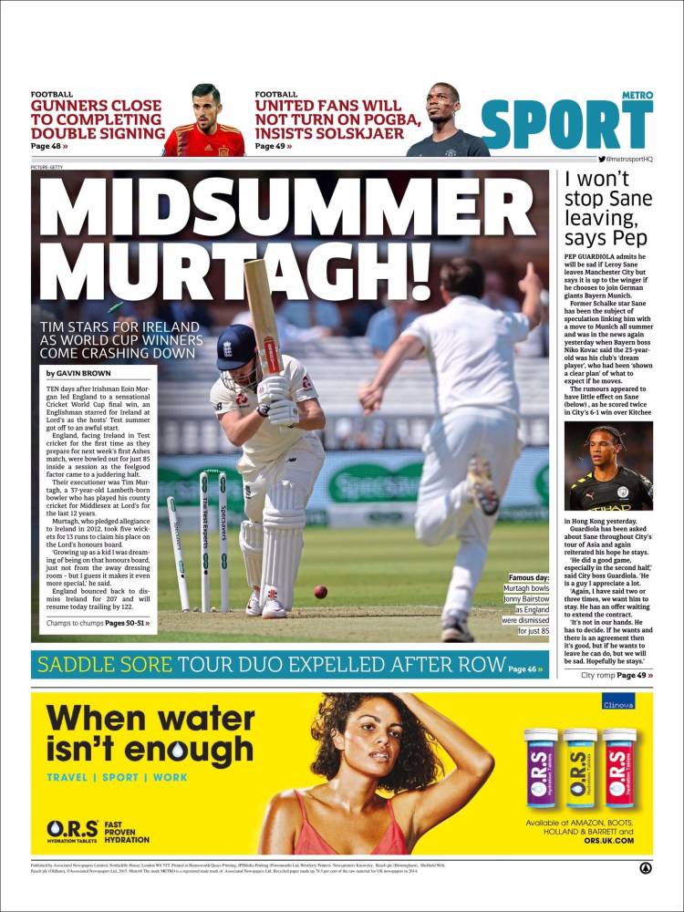 Portada de Metro (Reino Unido)