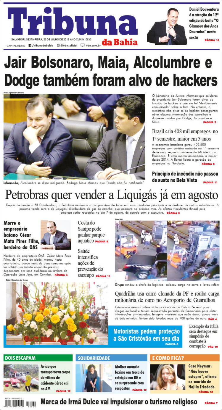 Portada de Tribuna da Bahia (Br&eacute;sil)