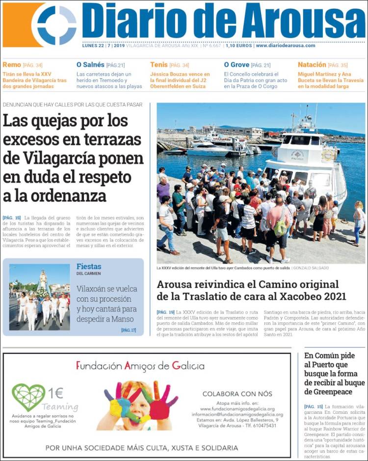 Portada de Diario de Arousa (Espagne)