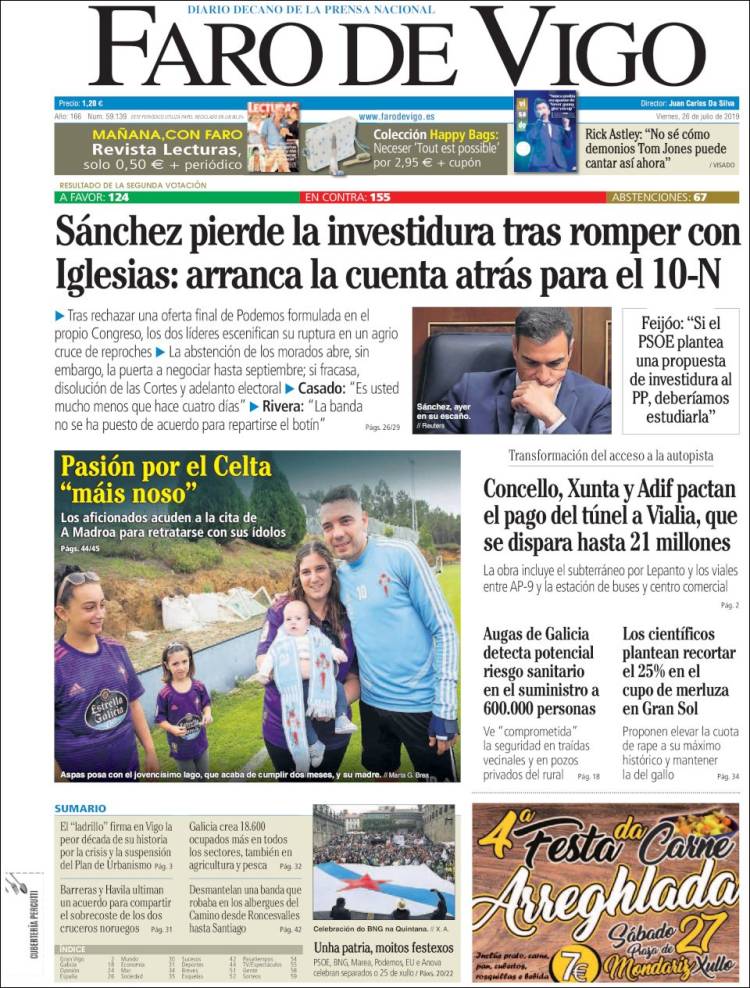 Portada de Faro de Vigo (Espagne)