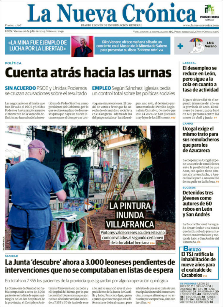 Portada de La Nueva Crónica (Espagne)