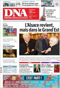 Portada de Les Dernières Nouvelles d'Alsace (Francia)