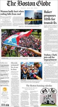 Portada de Boston Globe (USA)