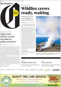 Portada de The Oregonian (USA)