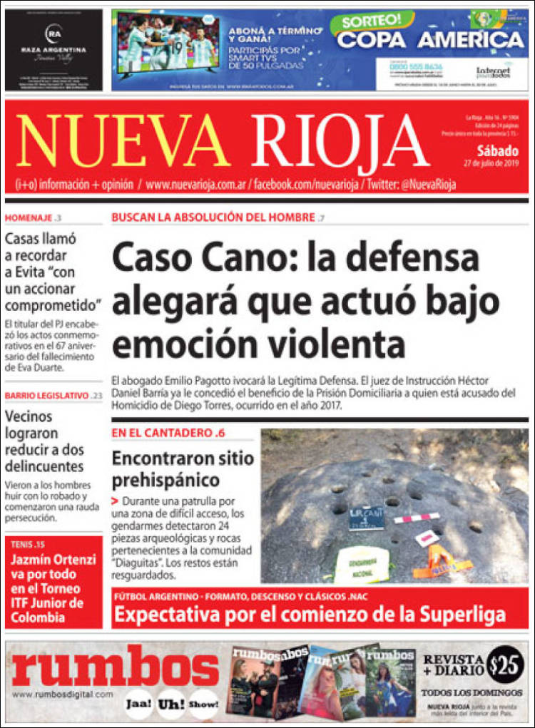 Portada de Nueva Rioja (Argentina)