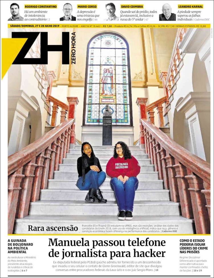 Portada de Zero Hora (Brasil)