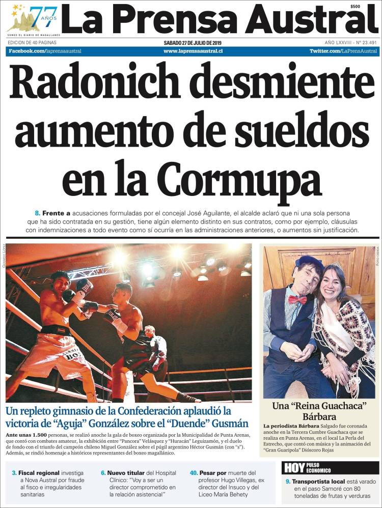 Portada de El Magallanes (Chile)