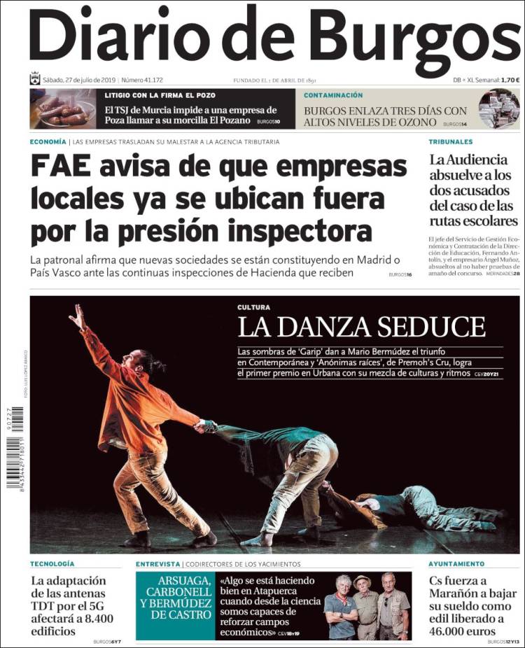 Portada de Diario de Burgos (Espa&ntilde;a)