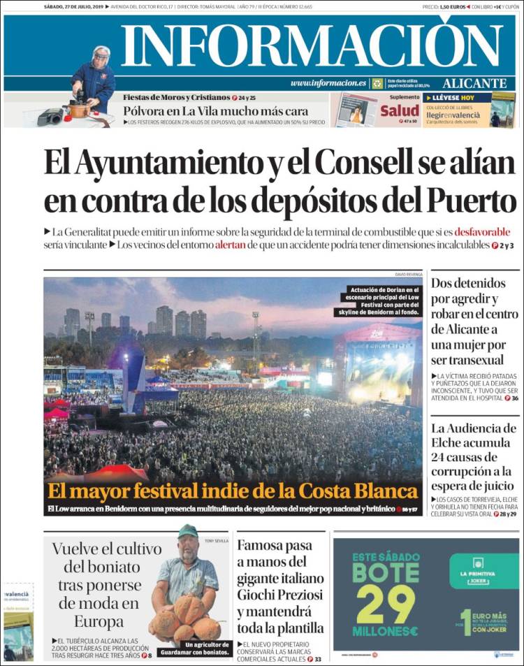 Portada de Diario Información (Espa&ntilde;a)