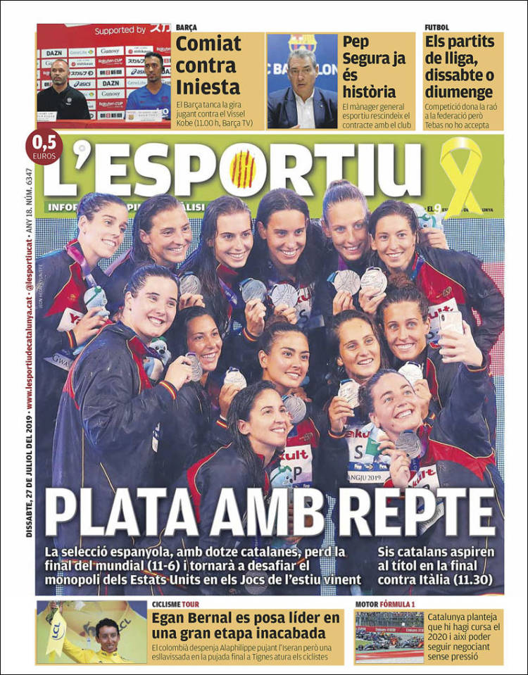Portada de L'Esportiu (Espa&ntilde;a)