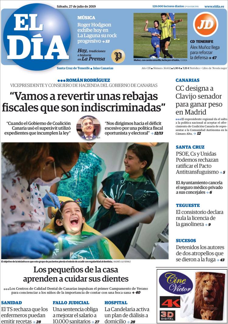 Portada de El Día (Espa&ntilde;a)