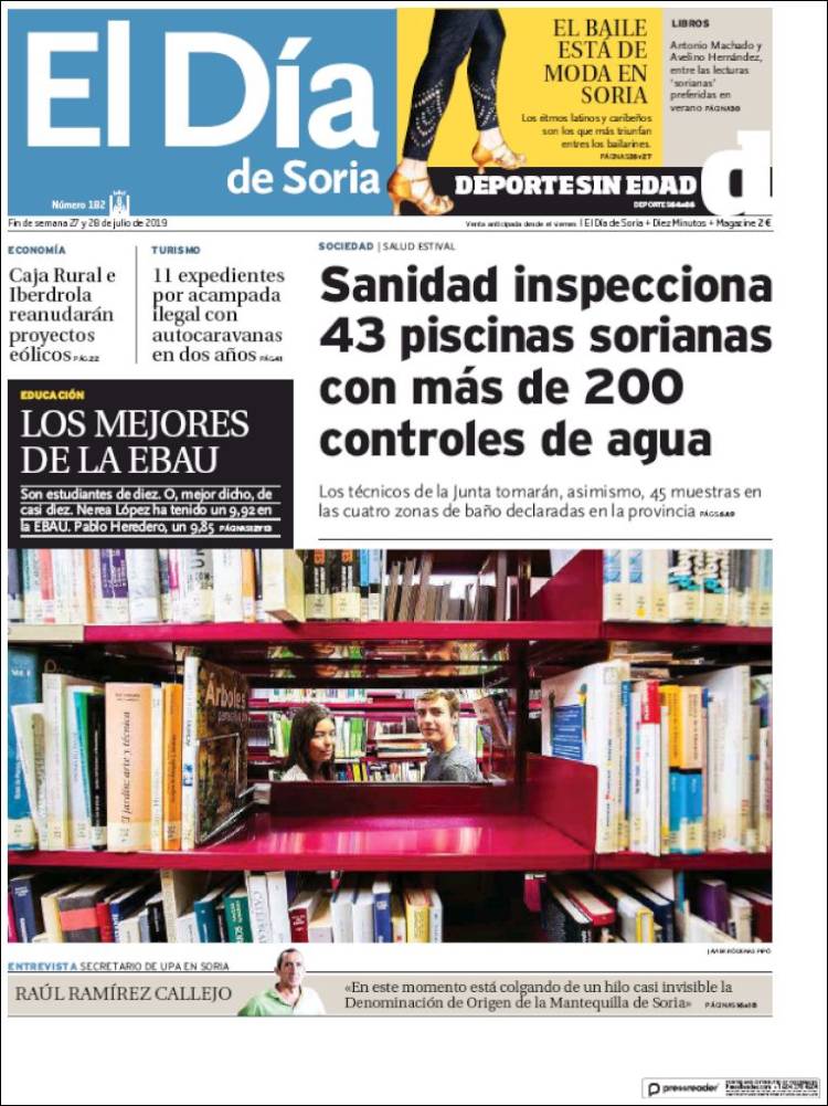 Portada de El Día de Soria (Espa&ntilde;a)