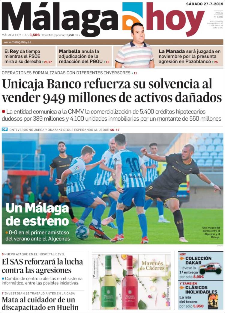 Portada de Málaga Hoy (Espa&ntilde;a)