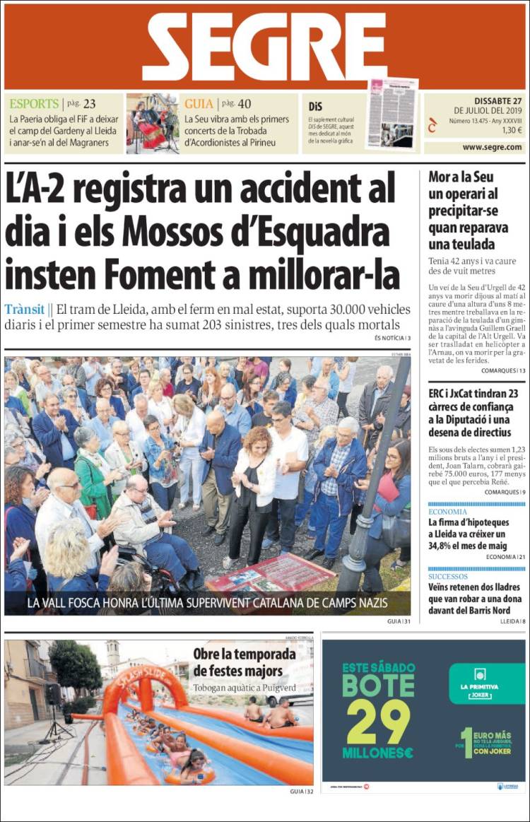 Portada de Segre (Espa&ntilde;a)